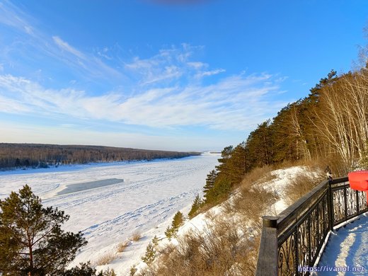 Томская писаница, замёрзшая Томь