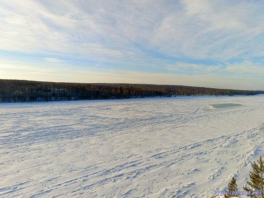 Томская писаница, замёрзшая Томь